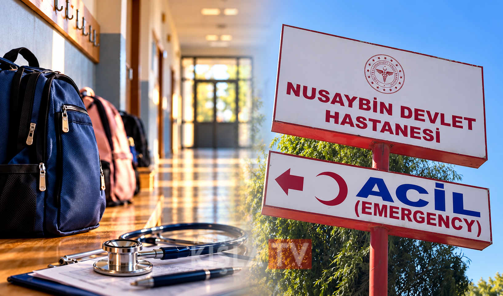 NUSAYBİN’DE BAZI ÖĞRENCİLER RAHATSIZLANARAK HASTANEYE KALDIRILDI