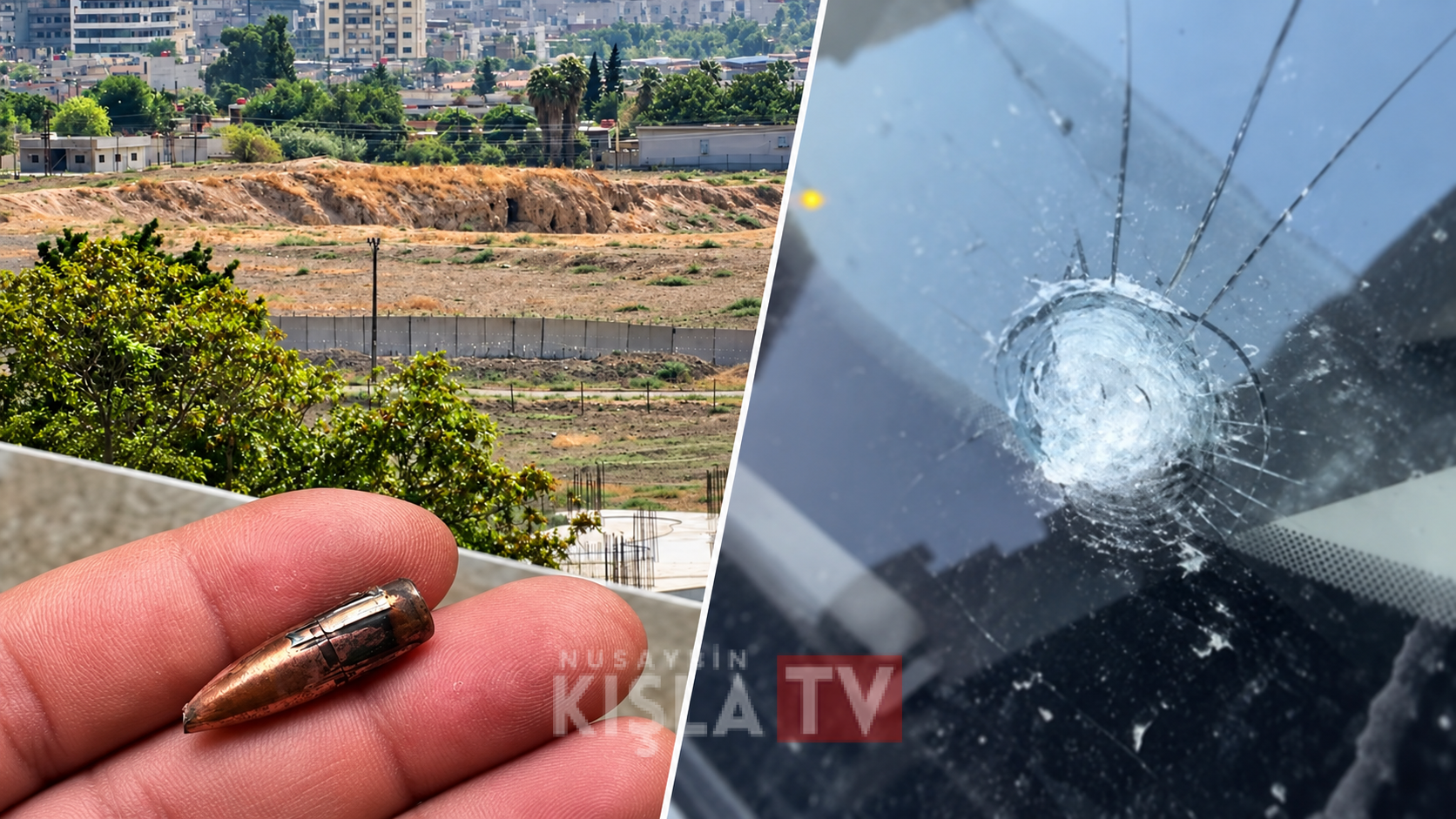 NUSAYBİN’DE YORGUN MERMİ ENDİŞESİ: BİR EVİN BAHÇESİNE VE PARK HÂLİNDEKİ ARACA MERMİ İSABET ETTİ
