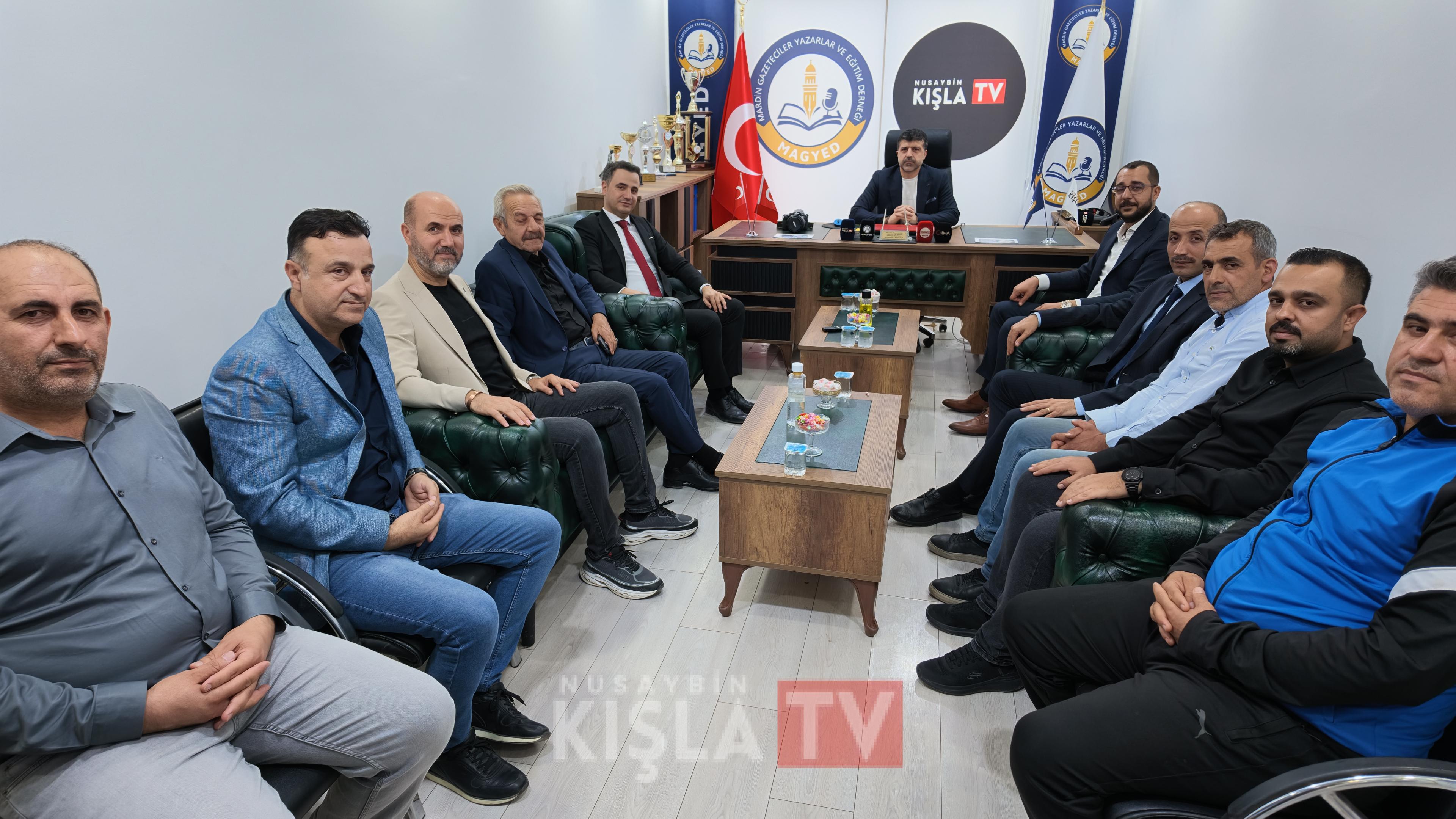 NUSAYBİN ve MİDYAT ESNAF KOOPERATİFLERİ VE HALKBANK TEMSİLCİLERİNDEN MAGYED’E ZİYARET